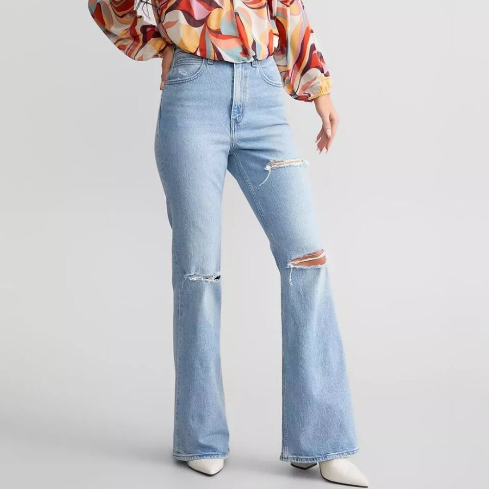 Levi's 70's High Rise Flare Jean You and I Blue Size 25‎